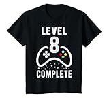 8 Geburtstag Jungen Shirt Gamer Level 8 Complete