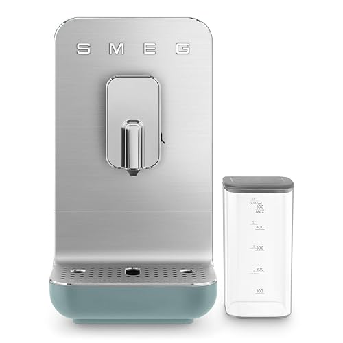 Smeg BCC13EGMUK Bean to Cup Coffee Machine with an Integrated Milk System 1.4L 1350W Matte Emerald Green (Renewed)