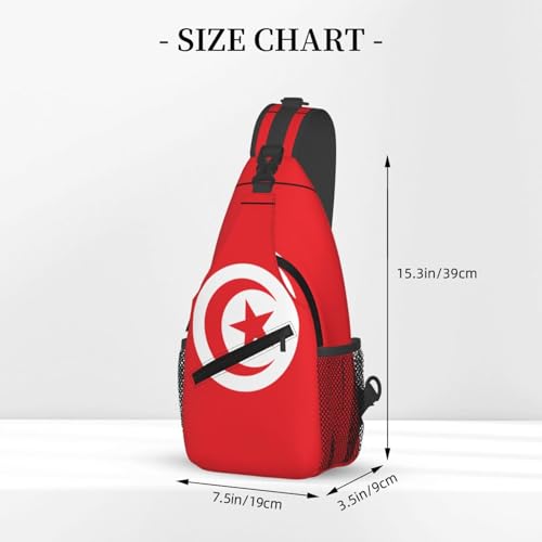 Mochila unisex con estampado de bandera de Túnez miniatura 3