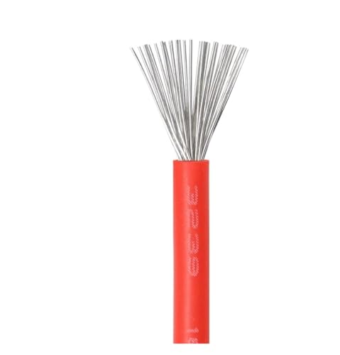 1/5M UL3239 Przewód Silikonowy 14/12/10/8 AWG Elektroniczny Kabel Miedziany Cynowany(Red,5m 8AWG)