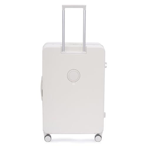 Image of SWISS MILITARY Black Gold Collection Hard PC Cabin & Check-in Luggage Trolley Set of 2 (55cm Small & 75cm Large) Suitcase with TSA Lock, 360 Wheels, Ideal for International Travel (44L,70L) White
