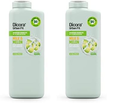 Dicora Urban Fit Gel de Baño Vitamina A Leche & Melón 400 ml (Paquete de 2)