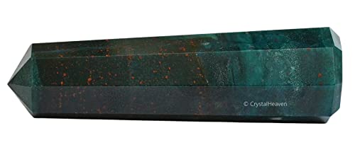 Image of Crystal Heaven Certified Bloodstone Crystal Tower Obelisk Point For Chakra, Healing And Balancing - AAA Grade Original Certified Gemstone Agate For Reiki Meditation Yoga Spiritual (2-3 Inches)
