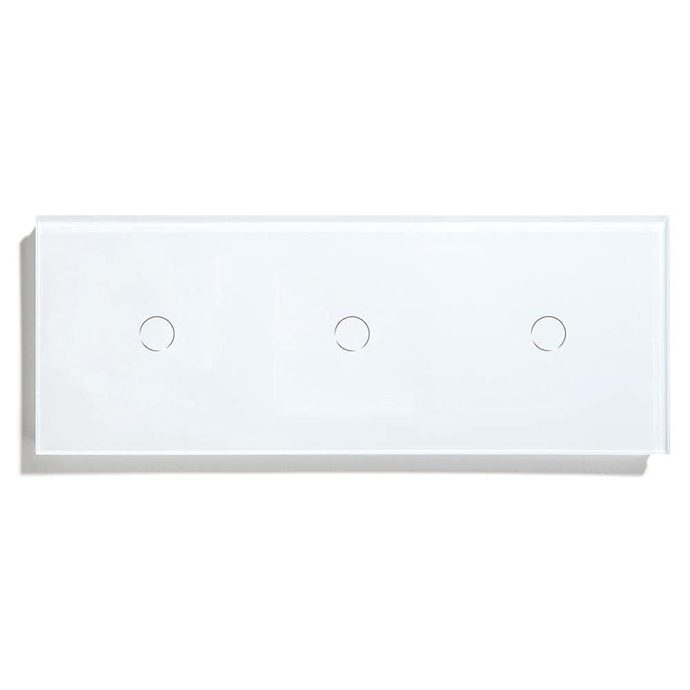 Lichtschalter Unterputz, Wechselschalter Berührungsschalter Touch-Sensor Wandleistung 3 Gangschalter-Panel 2-Wege-Lichtschalter-Hintergrundbeleuchtung(White)