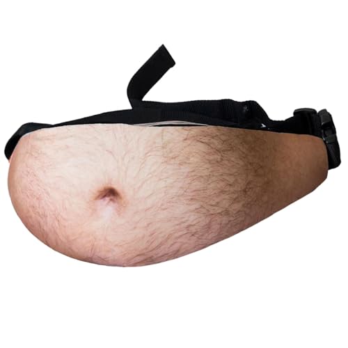 MUNSKT Lustige Geschenke für Männer – Neuheit Bauch Hüfttasche – Anti-Diebstahl unsichtbare Bier-Bauchtasche mit verstellbarem Gürtel, gelb