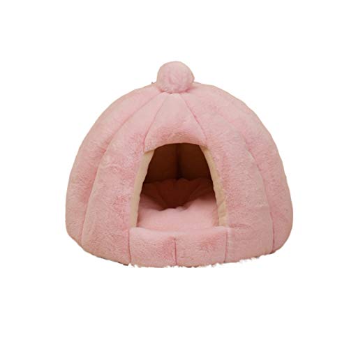 Hut HöHle PlüSch Katzenbett, Hundebett Bett Katze Kennel, Weiches Welpensofa, Halbgeschlossenes Nest, Maschinenwaschbar, Herausnehmbar Waschbar,