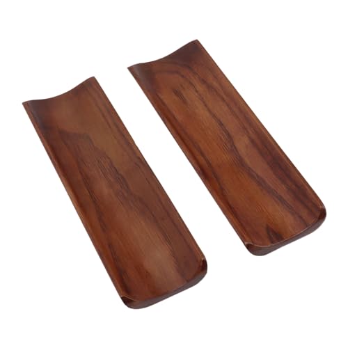 Platos para servir sushi de madera, juego x2 miniatura 4