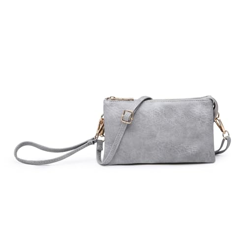 Image of JEN & CO. Riley Crossbody Bags for Women Vegan Leather Wristlet Clutch Wallet Purses Handbags with 2 Straps