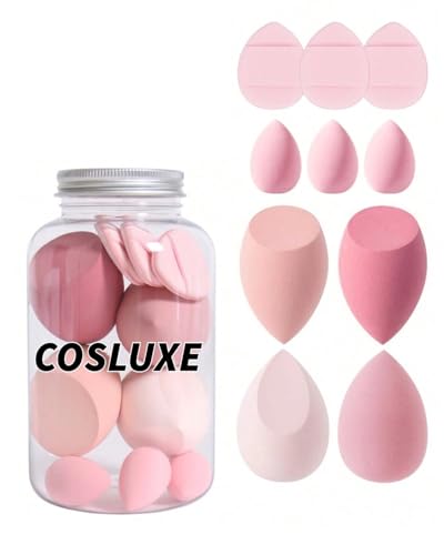 Image of 10Pcs Makeup Sponges Set With Storage Case, Including 4 Blenders, 3 Mini Beauty Blenders, 3 Mini Finger Cushions For Liquid, Cream & Powder, Multicolor Makeup Sponge Set for All types Of Skin