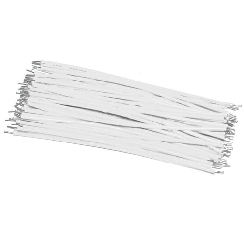 Outdoor Extension 100Pcs DIY Electronic Connector Jumper Wire 26AWG Tin Plated Breadboard Solder Cable 5CM 10CM 15CM 20CM Conductor Wire Solar sheathed(White,15cm)