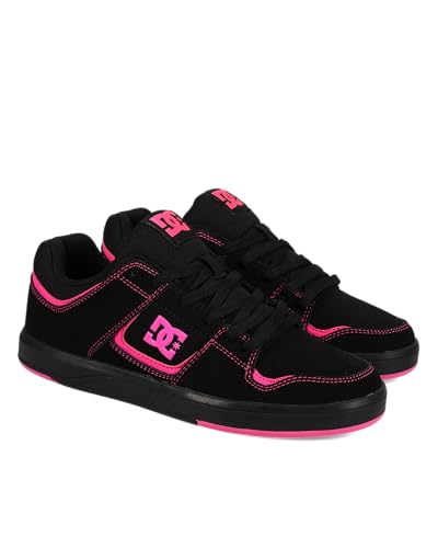 DC Women's Cure Sneaker, Black/Pink, 8