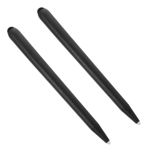 BRIGHTFUFU Lot de 2 stylos d'écriture pour tableau blanc - Stylet pour écran tactile - Stylos universels pour écran tactile - Numérique - Noir ABS