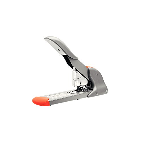 Rapid Fashion HD210 Heavy Duty Stapler, 210 Sheet Capacity, High Volume Stapling, Metal and Plastic, Silver/Orange, 23633700