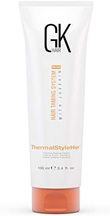 GK HAIR Global Keratin ThermalStyleHer Hair Cream (3.4 Fl Oz/100ml) - Thermal Styling Cream -All Hair Types