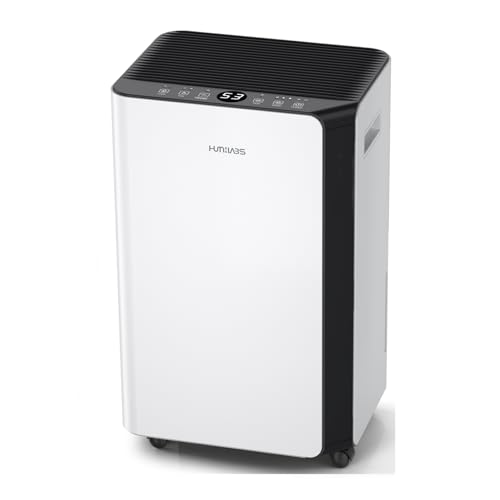 HUMILABS 20L/Day Dehumidifiers for Home with Large 4.5L Water Tank, Compressor Dehumidifier - Low Energy, Low Noise, Effectively Removes Room Moisture-for Office, Bedroom & Bathroom