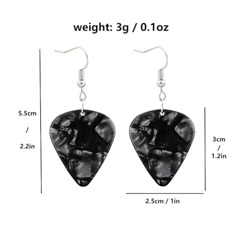 Guitar Pick Dangle Earrings and Necklace - Rock Music Accessories - Gifts for Women Men and Music Lovers2