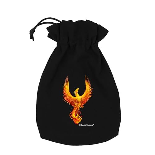 Q-Workshop, Anne Stokes Dice Pouch Phoenix