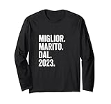 miglior marito dal 2023 | anni 2 anniversario matrimonio maglia a manica