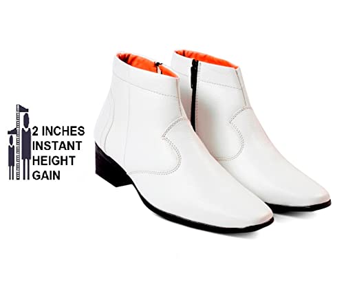 Image of BXXY Men's 2 Inch Heel Height Increasing Formal Zipper Boots