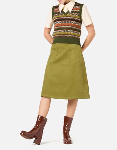 Women Vintage Knit Crop Sweater Boho Sleeveless V Neck Colorful Argyle Plaid Pattern Slim Fit Preppy Sweater Vest3