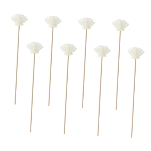 PartyKindom 24 Piezas Aromáticas de Madera Difusores de Aroma Flores Artificiales Decorativas Accesorios de Hogar y Oficina