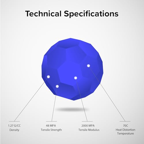 Image of Numakers PETG-HS 1.75mm 1kg 3D Printer Filament Clear Light Blue High-Speed Printing Strong & Tough Odorless Moistureproof Low Warping Precise 3D Printing Fits Most FDM Printers (Royal Blue)