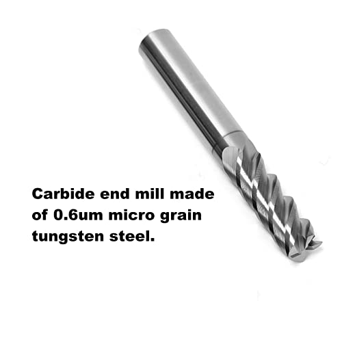 Image of 1Pcs Carbide End Mills High Speed Cutter 4 Flute (D 10mm x L 75mm) for Cutting High Hardness 58HRC, CNC Milling Hardened Metals