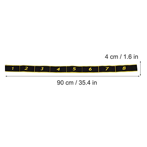 Fitness Elastic Band, 8 Sections Yoga Pilates Training Strap for Body Stretching Warming Up (Yellow) - Image 2