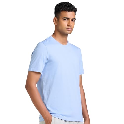 Image of Boldfit Tshirt for Man, Crew Neck Regular Fit Mens Tshirt, Half Sleeves Plain Soft Cotton Blend T Shirt, Breathable Everyday Comfort, Timeless Style & Fade-Resistant Fabric Ideal for All Body Types