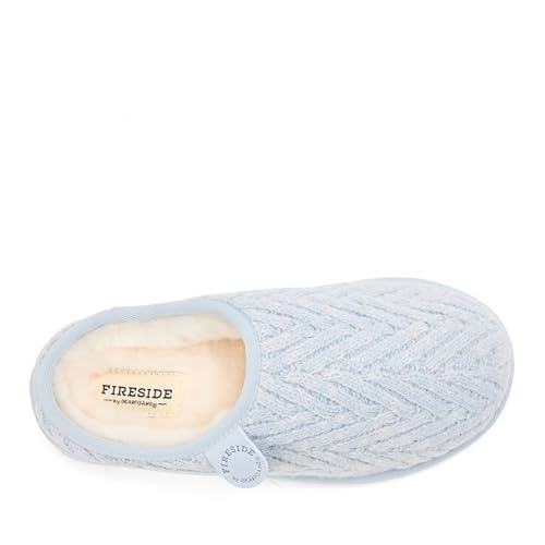 Image of Fireside by Dearfoams Women's Greta Genuine Shearling Clog Slippers, 100% Natural Suede Clogs for Outdoor & Indoor