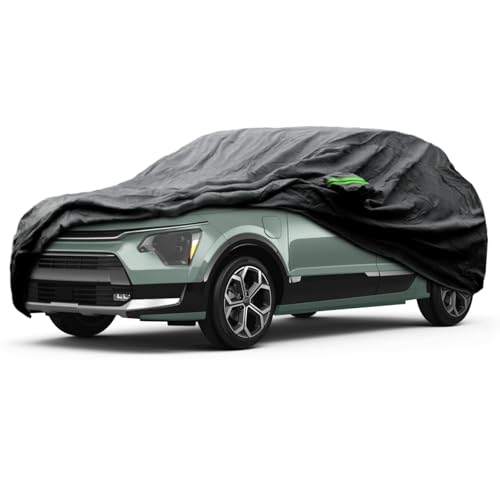 Image of Proadsy Custom Fit 2017-2026 Kia NIRO Car Cover Waterproof UV Sun Outdoor | UV-Blocking Waterproof With Soft Lining Prevents Leaks & Scratches. Perfect For Sunny, Snowy Outdoor Parking, Garage Storage