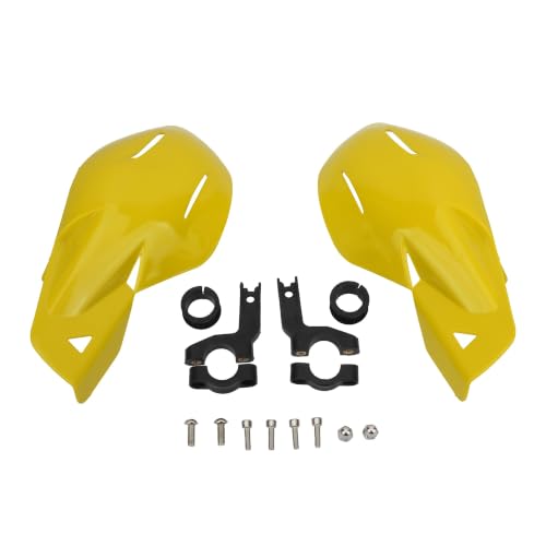 Protège-mains moto jaune haute résistance pour guidon 20mm de motocross et ATV quad