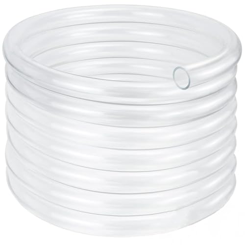 10mm ID x 13mm OD - 20m Length PVC Clear Hose Vinyl Tubing, Food Grade Plastic Flexible Tube Pipe for Transfer Water Oil air