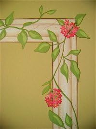 Flowering Vine Rub On Transfer Mural -Decorative Painting Wall Tattoo
