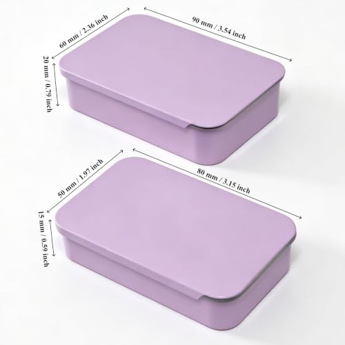 Image of Goodma 24-Pack Slide Top Rectangular Metal Tin Containers, Pink