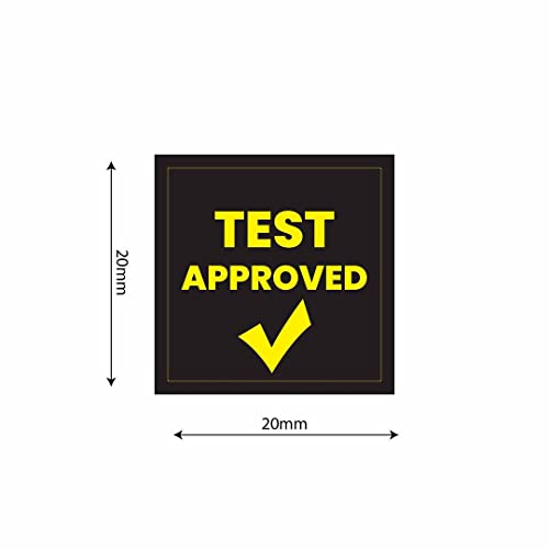 Image of CVANU 500pcs Test Approved Mini Sticker in Black Color Square Shape (20 X 20mm) cv10