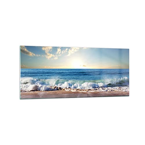 Grand tableaux decoratifs muraux en verre rivage art mural premium