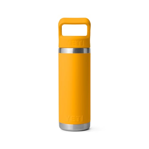 Image of YETI Rambler 18 oz Bottle, Vacuum Insulated, Stainless Steel with Straw Cap, Beekeeper