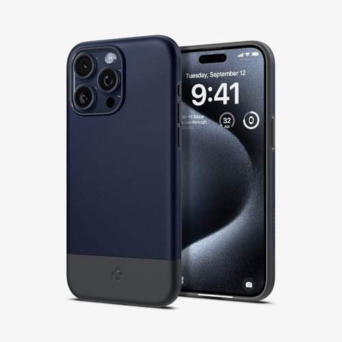 Spigen Style Armor MagFit Case MagSafe Compatible with iPhone 15 Pro Max - Midnight Indigo