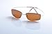 De Ding rimless titanium polarized Sunglasses (gold, coffee)