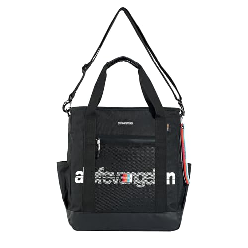 Sac à bandoulière EVANGELION 2WY FIREFIRST noir grand format pour fans d'anime