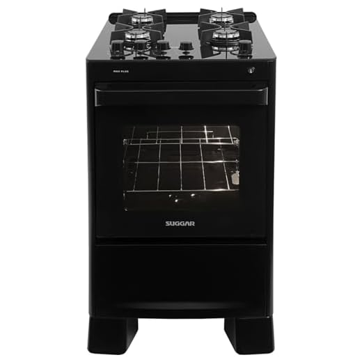 SUGGAR FOGÃO MAX PLUS PRETO MESA DE VIDRO 4 BOCAS