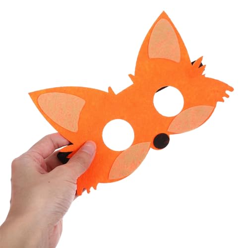 JOINPAYA Fuchs Maske FüR Kinder: 5 Stück Fuchs-Halbmaske Tier-Cosplay-Kostüm Für Waldtiere Zoo Camping Mottoparty