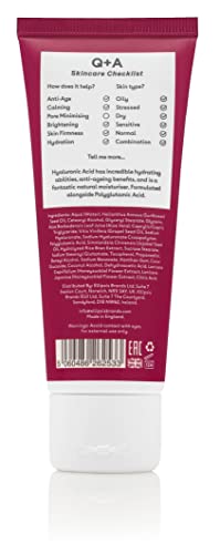 Q+A Hyaluronic Acid Daily Moisturizer (75ml), Hydrating Face Cream with Polyglutamic Acid and Rice Bran Extract, For Soft, Even and Nourished Skin, Fragrance Free Skincare