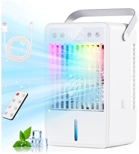 Portable Air Conditioner Fan, 1500ML Mini Air Conditioner, 5 Spee...