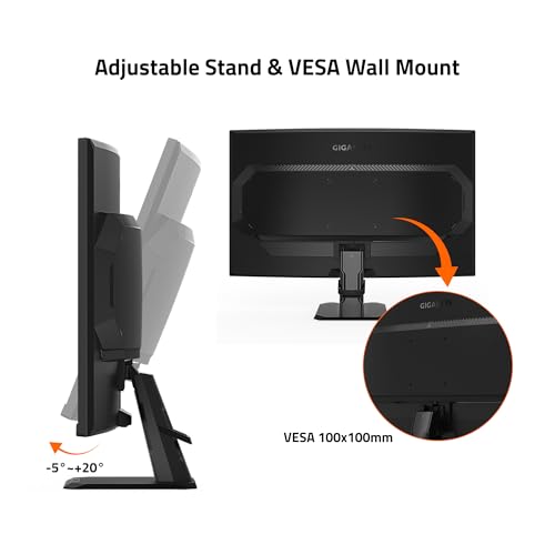 GS27FC - Monitor da gioco da 27", 180 Hz, 1080p, display 1920 x 1080 VA 1500R, tempo di risposta 1 ms (MPRT), HDR Ready, FreeSync Premium, 1 porta display 1.4, 2 HDMI 2.0, nero - Monitor - Immagine 4