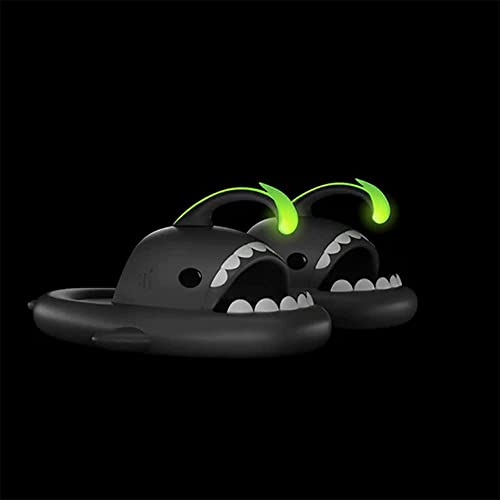 LELEBEAR Shark Slippers,Angler Fish Slides,Glow in the Dark,Super Soft,Comfy,Silent and Anti-slippery3