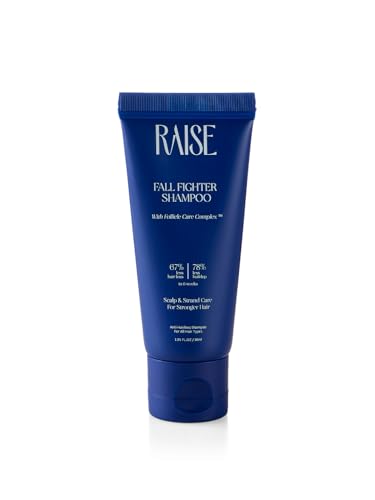 Image of Raise Fall Fighter Anti Hair Fall Shampoo | Reduces Hair Loss by 67% in 6 Weeks | Enriched with Ceramides & Patented Follicle Care Complex | Fuller, Thicker Hair | SLS & Paraben Free | 30ml
