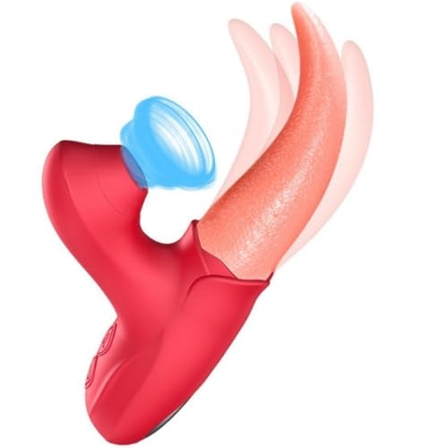 Rose Clitioral Sucker Powerful, Clitioral Sucker Licker Powerful Rose with Tongue Adult Toys for Women 10 Modes Rose Viboators Toys for Womens Valentine‘s Day Gifts for her z93(MS)