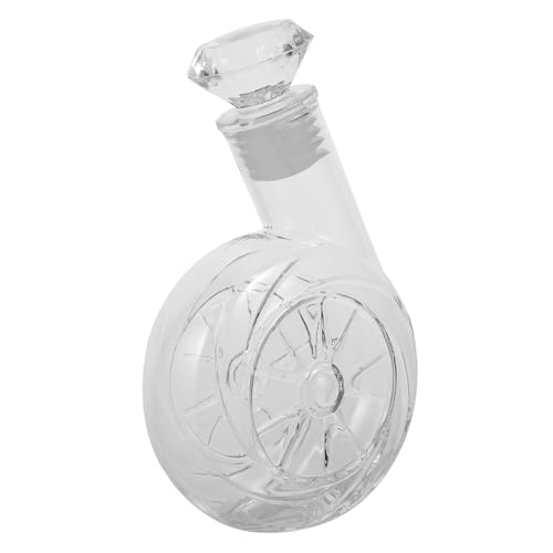 LIGIGWASH Decantador de Vidrio Transparente para Whisky y Licor Botella Creativa para Almacenar y Servir Bebidas Alcohólicas para Restaurante y Hotel Diseño Duradero y Elegante